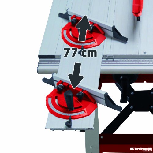 Einhell Formatkreissäge TE-CC 1825 U (1800 W, Profi-Sägeblatt-Ø 250 mm, max. TischgrößŸe 625×1090 mm, Schiebelänge 770 mm, inkl. Untergestell) - 2