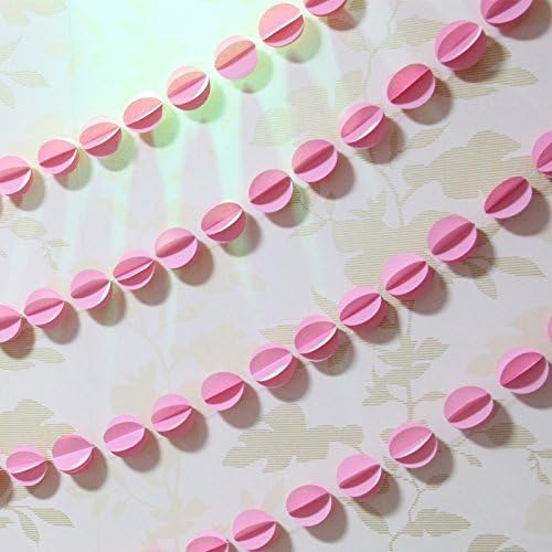 UMISSDECOR Princess Pink Hot Air Ballon 3D Paper Garland Baby's Room Decoration Pack of 5