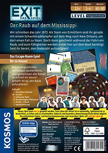 KOSMOS 691721 EXIT - Das Spiel - Der Raub auf dem Mississippi, Level: Fortgeschrittene, Escape Room Spiel - 2