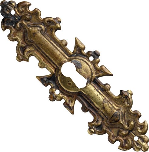 Schlüsselblatt Gründerzeit Messing Antik 115 x 38 - Stilmelange Qualität aus Europa seit 1998