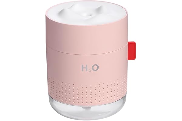 Nicear USB laddningsbar mini luftfuktare med LCD stämningsbelysning 500 ml Bärbar luftfuktare för kontorsväxter i sovrum 12 t