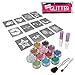 BMC Cute All Things Shimmery and Girly Party Fun Temporary Fashionable Glitter Tattoo Body Art Design Stencils Kit