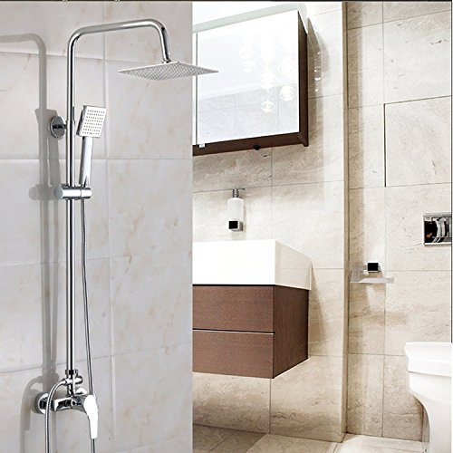 Regendusche Kopfbrause, toogou superdünn Edelstahl und High Polish Chrome, luxuriöser und langlebiger Regen Duschkopf, Regen Stil & Wasserfall Effekt ? Genießen Sie eine belebende Dusche – 10 inch square shower head - 8
