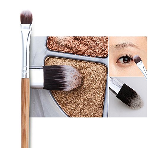 Rovtop 11-teiliges Makeup Pinsel Set Pinselset mit Tasche und Schwamm Make-up Premium Synthetische Borsten Pinselhaare - 5