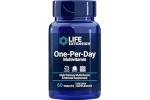Life Extension Multivitamin One per day, 60 Tabletten, Laborgeprüft, Glutenfrei, Sojafrei, Ohne Gentechnik