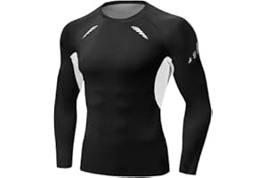 Terecey Maglia a Compressione Uomo Manica Lunga Maglia Termica Uomo Ad Asciugatura Rapida Maglie Tecnica Traspirante Maglie Sportiva Palestra T-Shirt M-3XL