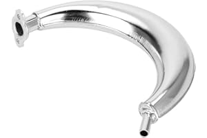 Nikou Motorradzubehor schalldämpfer Auspuffrohr Chrom Farbe Effektiv Auspuff Motorisiertes Motorradzubehör Geräuschreduzierend Kompatibel für 80ccm 66ccm 49ccm