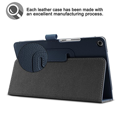 Huawei MediaPad T3 8 8-Inch Hülle Case, Infiland Slim Fit Folio PU-lederne dünne Kunstleder Schutzhülle Cover Tasche für Huawei MediaPad T3 8-Inch IPS Tablet(Dunkleblau) - 7