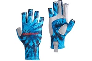 Bassdash ALTIMATE Fishing Gloves Sun Protection Fingerless Hunting UPF 50+ Men’s Women’s UV Gloves