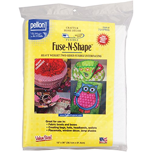 Pellon poliéster Fuse-n-Shape Heavyweight Fusible interfacing-White X 15 cm