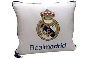 Real Madrid CF Kissen für Haus, Unisex, quadratisch, Kunststoff, Mehrfarbig, offizielles Lizenzprodukt (CyP Brands)