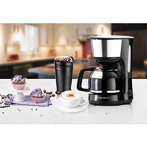 Aigostar Chocolate 30HIK – Kaffeemaschine, Kaffeemaschine, schwarz, Leistung: 1000 Watt, Kapazität: 1,25 Liter. BPA-frei. - 8