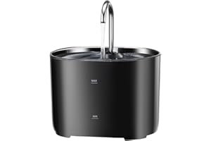 EASY SPEED EASYSPEED Automatyczny Fontanna dla kotów,2.2L Fontanna dla Kota,Ultra Cicha Fontanna Wodna dla,Filtr z Węglem Aktywnym,Dla Kilku Zwierząt Domowych, Czarna