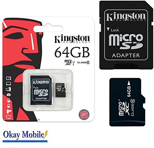 Original Kingston MicroSD SDHC Memory Card 64 GB for LG K8 / Dual SIM / LTE - 64 GB