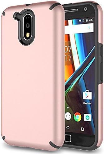 Moto G4/ G4 Plus Case, [Studded Rhinestone] Crystal Bling Shock Absorbing 2 in 1 Hybrid Defender Rugged Slim Case Cover For for Motorola Moto G 4th Generation/4th Gen (G4) [NOT Fit for Moto G4 Play]