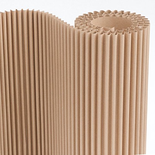 cArtù Rolle: 3 Meter einer neuen Art der Wellpappe. Verwenden Sie für Wandverkleidungen, Dekorierung, Kunsthandwerk, Verpackungen und Heimwerken. 100% recycelbar. 3 m lang x 60 cm h. - 3