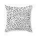 Produktbild COCO-La Nadia - Schwarz und Weiß mit Tierdruck, Dalmatiner-Punkte, Punkte, BW Überwurf, Kissenbezug für den Innenbereich, 45,7 x 45,7 cm, zweiseitig, Bedruckt für Sofa, Büro