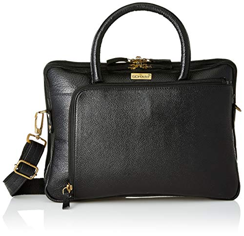 SCHARFCasGrace-Laptop Bag | Color-Black |Padded Laptop Compartment | Secure Zipper Compartment |Business Executive Office Laptop bag