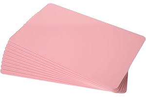 PAC SUPPLIES GLOBAL 100 tarjetas de PVC mate premium, aptas para alimentos para Evolis, Pricecard Pro Flex, Magicard, Fargo, Zebra Card Impresoras... (rosa)