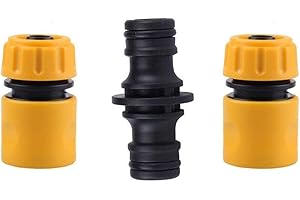 Topways® Kit de réparation de Tuyau 2X Plastique Raccord d'arrosage Rapides pour Tuyau & Double connecteur pour Tuyau d'arrosage Accoupleur Double mâle Connecteur pour rallonger Un Tuyau