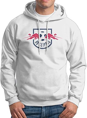Man RB Leipzig Logo Custom Regular 100% Cotton Hoodie -  White - 