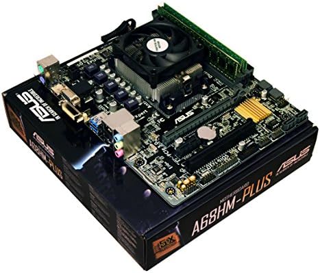 ADMI COMPONENT BUNDLE: AMD Kaveri A8 7600 3.8GHz Quad Core APU Processor with Radeon R7 Graphics, Asus A68HM Plus mATX Form Factor HDMI USB 3.0 Motherboard, 8GB DDR3 1600MHz RAM - PC Component Upgrade Bundle