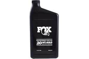 Fox Racing Shox Fox Fork Oil 20wt Gold 32oz, High Performance Synthetic Lubricant for Suspension Systems