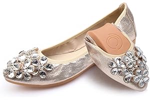 Aoikoy Chaussures Plates Fille pour Femmes Ballerines Plates Chaussures de Travail Confortable Slip-on Plat Mariage d'affaires décontractée