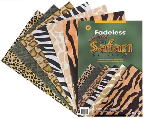 24 Sheets of Animal Print Fadeless Paper. Zebra, Snake, Tiger, Cheetah, Giraffe, Aligator
