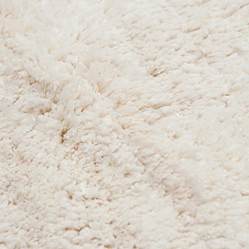 Pink Papaya Hochflor Luxus Badteppich – CLOUD – Größe (wählbar) 70 x 120 cm – Handgewebt – BEIGE – 40 % Baumwolle & 60 % Microfaser – schwere 1600 g/m² – Badteppich – Badvorleger – Badematte - 3