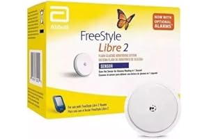 HEALTHAZ Abboott FrReestyle Libre 2 Sensor Pack of 2 for Diabetes Monitoring CGM for UK, White