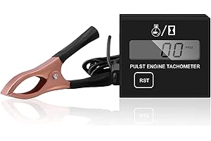GBKDQQ Digitaler Drehzahlmesser Induktiver Drehzahlmesser für Kettensäge und Motorsäge mit Stundenzähler