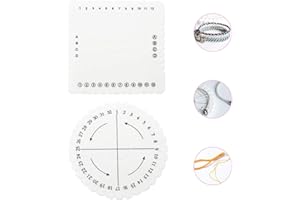 TANCUDER Kumihimo Disk Foam Kumihimo Disc Round and Square Braided Disc Kumihimo Disc for Macrame Bracelets, Necklaces, Mobile Phone Loops and Hand Ropes