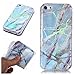 Produktbild iPhone 5c Hülle, Apple 5c Silikon Schutzhülle, Premium Flexible TPU Silikon Schutz Handy Hülle Ultra Dünn Marmor Serie TPU Gel Bumper Handytasche Sparkly Glänzend Laser Marmor Schützend Anti-stoß Kratzfeste HandyHülle für iPhone 5c (4.0") - Laser licht blau