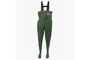 Michigan Waterproof Olive Green Fishing Chest Waders with Belt for Fly Coarse Fishing Duck Hunting Size 6-12