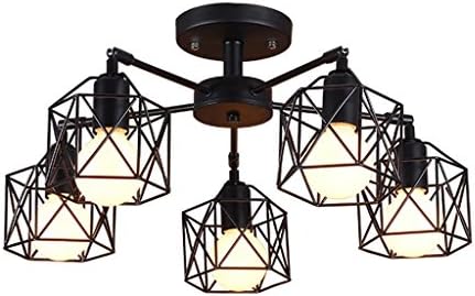 Pendant light/vintage/American Village Led Ceiling Light Iron Wire Shade Living Room Lamp Bedroom Light Creative Lamps