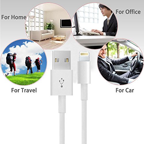 iPhone Cable,PeziMu USB Lightning Cable for iPhone 7/7plus / 6S / 6 Plus, iPhone SE, iPhone 5S 5C 5, iPad, iPod-2M (White)