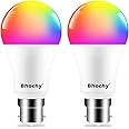 Bhochy Light Bulbs Work with Alexa B22, 120W Equivalent Smart LED Bulbs Colour Changing Bayonet, 2700-6000K Adjustable + 16 Million RGB Colours, 1200LM, APP & Voice Control, No Hub, No WiFi (2 Pack)