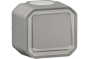 LEGRAND | Plexo podświetlany przycisk, wodoodporny IP55, odporność na wstrząsy IK08, gotowy do montażu na wystawie