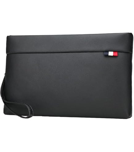 Pochette Uomo Aideal In Pelle PU - Borsello Con Zip, Design Compatto, Ideale Per Ufficio E Casual - Foto 4