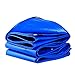 Produktbild Guoyajf Super Heavy Duty Poly Tarp Bezug - Mehrzweckplane-Überdachungs Zelt Schutz Wasserdichte Abdeckung Wetterfeste Starke Verstärkte Blaue Poly Tarp mit Ösen und Verstärkten Kanten,3M×4M