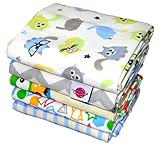 Baby Flannel Sheets 70/80 - 5 pack for a Boy - Nappies soft and cuddly