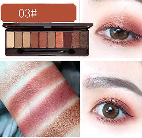 2018 New Shimmer Matte Eyeshadows Cosmetic, GreatestPAK Naked 10 Colors Palette Sombras (03#)