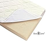 BestCare® 2 in 1 – atmungsaktive Kinder-Matratzenauflage und Spannbettlaken in Einem. Komfortable, hygienische und wasserundurchlässige Matratzenschoner mit Aloe-Vera Bezug und durchlässigen Stoffband für einen rundrum festen Sitz - 2