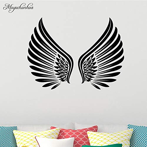 Preisvergleich Produktbild Ajcwhml Schönheit Flügel Wandaufkleber Wandbild Wohnkultur Schlafzimmer Für Kinder Wasserdichte Diy Dekoration Zubehör Wandtattoo Abnehmbare Pvc 58 * 77 Cm