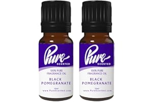 Pure Scented 20ml Fragrance Oils - 2 x 10ml Suitable for Candles, Soaps, Slime, Diffusers, Cosmetics, Wax Melts, Designer (2 x 10ml, Black Pomegranate)