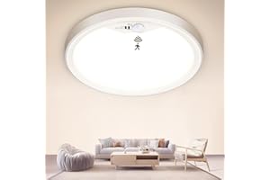 NIBSHOOM Ceiling Light LED Ceiling Light with Motion Sensor 1 Piece 18 W IP44 Waterproof Modern Ceiling Lights 3000 K / 4000 K / 6500 K Lamp with Motion Sensor Indoor for Hallway Stairs Balcony Garage