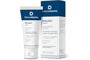 Dermovitamina Ragadi Crema Piedi - Balsamo Rigenerante - Contro Screpolatura, Fissurazioni e Secchezza Estrema - Crema Piedi Secchi Screpolati - Effetto Barriera - 75 ml