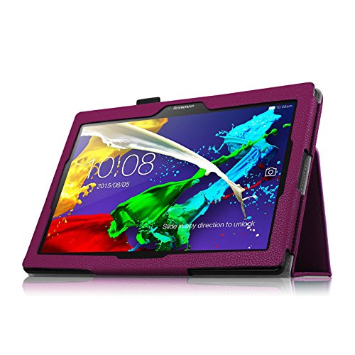Fintie Lenovo Tab 2 A10-30 / Tab 2 A10-70 / Tab 3 10 Plus Hülle Case – Folio Kunstleder Schutzhülle Tasche Etui mit Auto Schlaf / Wach Funktion für Lenovo Tab 2 A10-30 / A10-30L / A10-30F / Tab 2 A10-70 / A10-70L / A10-70F / TAB3 10 Plus / Tab 3 10 Business 10,1 Zoll Tablet, Lila - 4