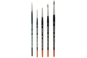 Pinceau Raphael Series 8404,kolinsky Rouge Sable Pinceau,Set 4 pcs,Taille 5/0 0, 1, 2 (Raphael France) et Da Vinci Serie 1570